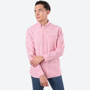 Tommy Hilfiger pánská růžová košile Diamond - XL (TBY)
